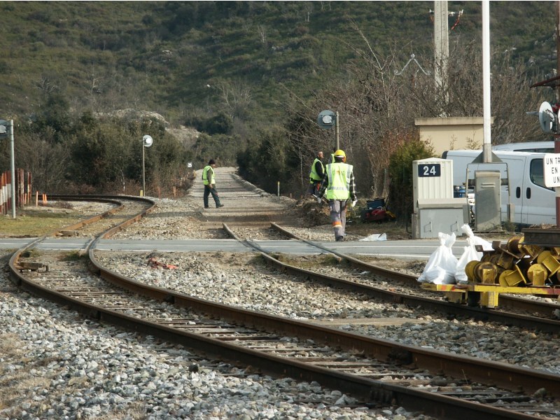 Ponte Leccia travaux de voie